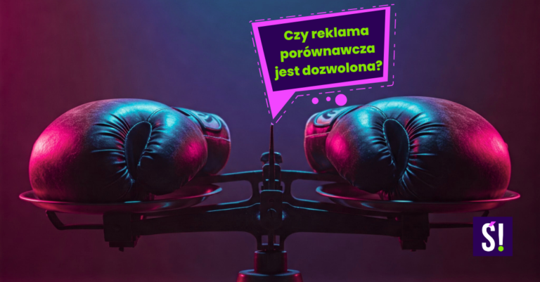 Reklama porównawcza - rękawice bokserskie leżące na wadze szalkowej